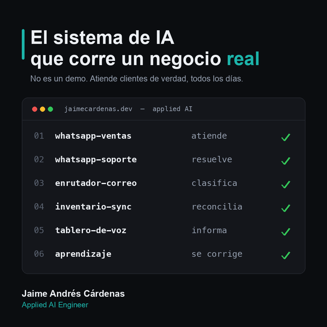 El 90% de los agentes de IA son demos. Construí uno que atiende clientes reales.